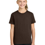 Port & Co Youth Easy Cotton Tee in Dark Chocolate Brown
