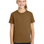 Port & Co Youth Easy Cotton Tee in Duck Brown