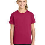Port & Co Youth Easy Cotton Tee in Flush Pink
