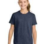 Port & Co Youth Easy Cotton Tee in Heather Navy