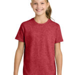 Port & Co Youth Easy Cotton Tee in Heather Red