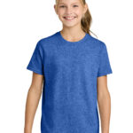 Port & Co Youth Easy Cotton Tee in Heather Royal