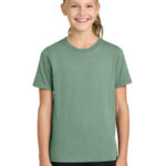 Port & Co Youth Easy Cotton Tee in Laurel Green