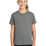 Port & Co Youth Easy Cotton Tee in Medium Grey