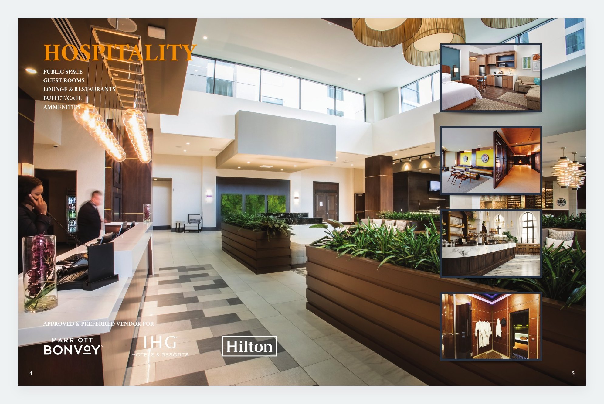 R.B. Woodcraft catalog hospitality spread