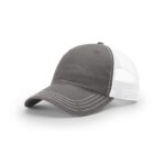 Richardson 111 Garment Washed Trucker in Charcoal/White