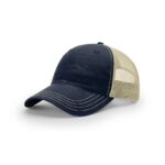 Richardson 111 Garment Washed Trucker in Navy/Khaki