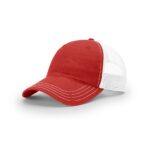 Richardson 111 Garment Washed Trucker in Red/White