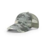 Richardson 111P Garment Washed Printed Trucker in Digital Camo/Light Green
