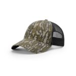 Richardson 111P Garment Washed Printed Trucker in Mossy Oak Bottomland/Black