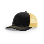 Richardson 112 Trucker in Black/Vegas Gold