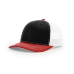 Richardson 112 Trucker in Black/White/Red