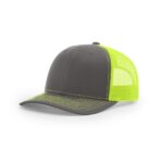 Richardson 112 Trucker in Charcoal/Neon Yellow