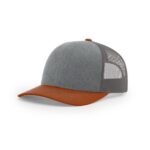 Richardson 112 Trucker in Heather Grey/Charcoal/Dark Orange