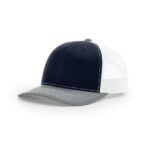 Richardson 112 Trucker in Navy/White/Heather Grey