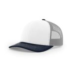 Richardson 112 Trucker in White/Aluminum/Navy