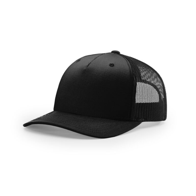 Richardson 112FP Five Panel Trucker in Black