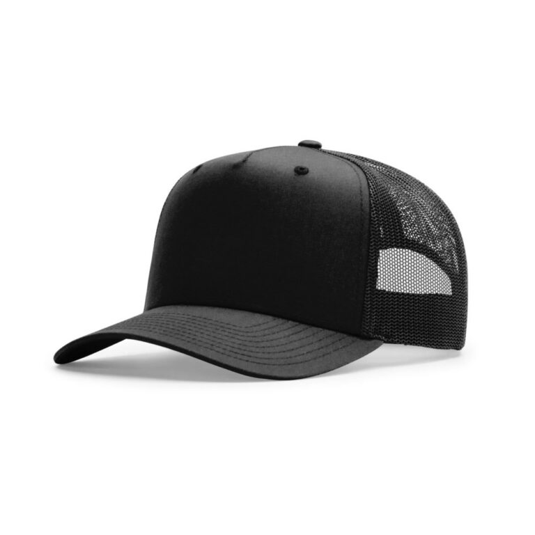 Richardson 112FPC Five Panel Champ Trucker in Black