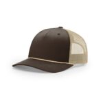 Richardson 112FPR Five Panel Trucker with Rope in Brown/Khaki/Khaki