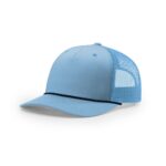 Richardson 112FPR Five Panel Trucker with Rope in Columbia Blue/Navy