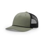 Richardson 112FPR Five Panel Trucker with Rope in Loden/Black/Black