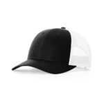 Richardson 115 Low Pro Trucker in Black/White