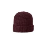 Richardson 146 Waffle Knit Beanie with Cuff in Burgundy