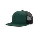 Richardson 168 7 Panel Mesh Back in Dark Green/Black