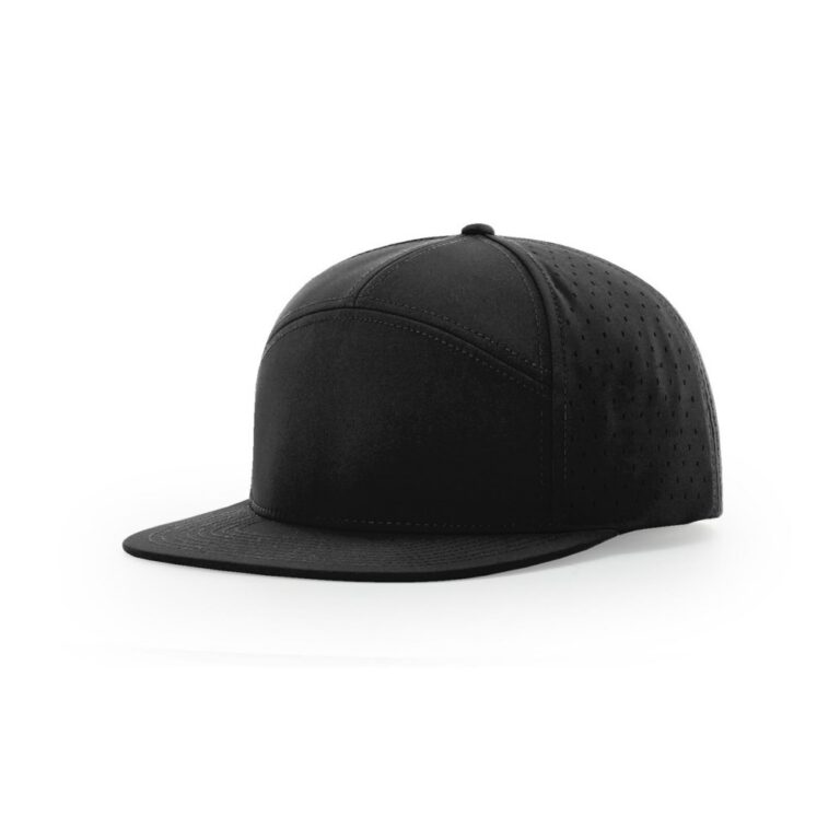 Richardson 169 Cannon 7 Panel Performance Cap in Black