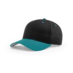 Richardson 212 Pro Twill Snapback in Black/Blue Teal