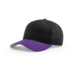 Richardson 212 Pro Twill Snapback in Black/Purple