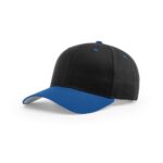 Richardson 212 Pro Twill Snapback in Black/Royal