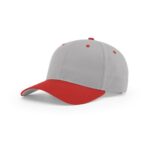 Richardson 212 Pro Twill Snapback in Grey/Red