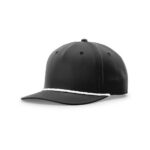 Richardson 258 5 Panel Classic Rope Cap in Black/White