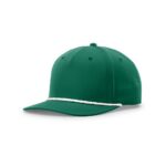 Richardson 258 5 Panel Classic Rope Cap in Kelly/White