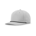 Richardson 258 5 Panel Classic Rope Cap in Light Grey/Black