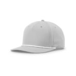 Richardson 258 5 Panel Classic Rope Cap in Light Grey/White