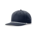 Richardson 258 5 Panel Classic Rope Cap in Navy/White