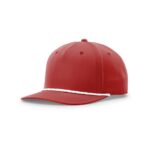 Richardson 258 5 Panel Classic Rope Cap in Red/White