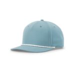 Richardson 258 5 Panel Classic Rope Cap in Smoke Blue/White