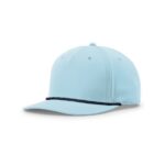 Richardson 258 5 Panel Classic Rope Cap in Soft Blue/Navy