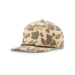 Richardson 258P Printed 5 Panel Classic Rope Cap in Harvest Duck Camo/Dark Loden