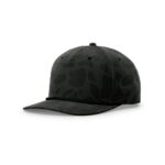 Richardson 258P Printed 5 Panel Classic Rope Cap in Sable Duck Camo/Black