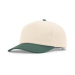 Richardson 356 5 Panel Gramps in Cream/Dark Green