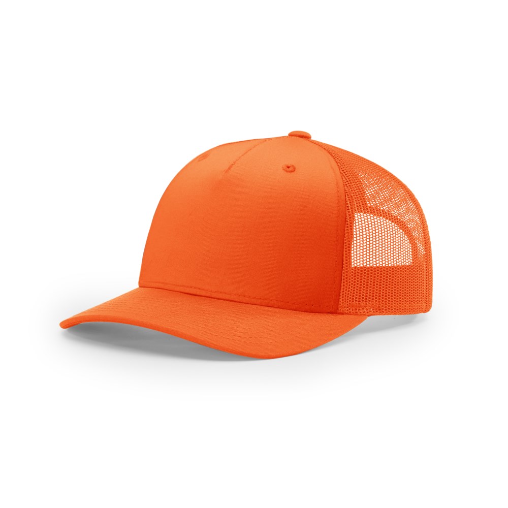 Richardson 882FP Blaze Orange Five Panel Trucker