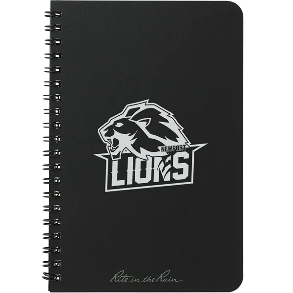 Rite in the Rain Side Spiral Notebook, 4.6" x 7" in Black