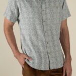 Sendero City Slicker Short Sleeve Shirt in Arizola Chevron - Faded Blue