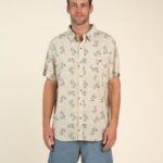 Sendero City Slicker Short Sleeve Shirt in Bloom Camo - Tan