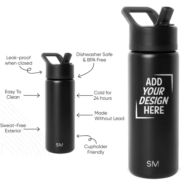 Simple Modern Summitt Water Bottle 18oz in Winter White