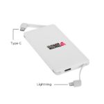 Slim Textured Built-in Cable Power Bank